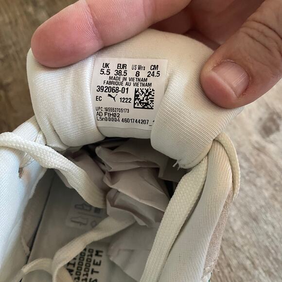 Puma RS-X Good Luck White Green Sneakers Women’s 8 Running System Casual Shoes - Picture 7 of 9